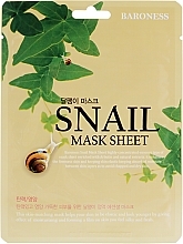 GIFT! Snail Mucin Sheet Mask - Beauadd Baroness Mask Sheet Snail — photo N1