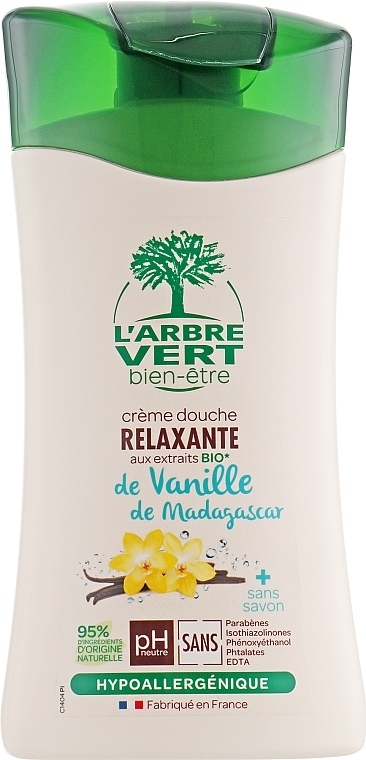 Shower Cream Gel "Vanilla" - L'Arbre Vert Cream Shower Gel — photo N1