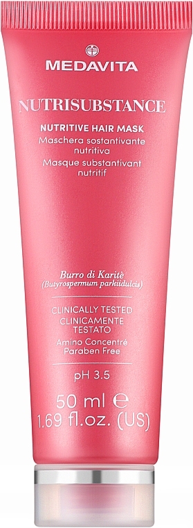 Nourishing & Moisturising Mask for Dry Hair - Medavita Nutrisubstance Nutritive Hair Mask — photo N1