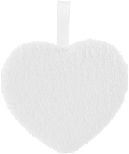 Cotton Cleansing Sponge 'Heart' PF-28, white - Puffic Fashion — photo N1