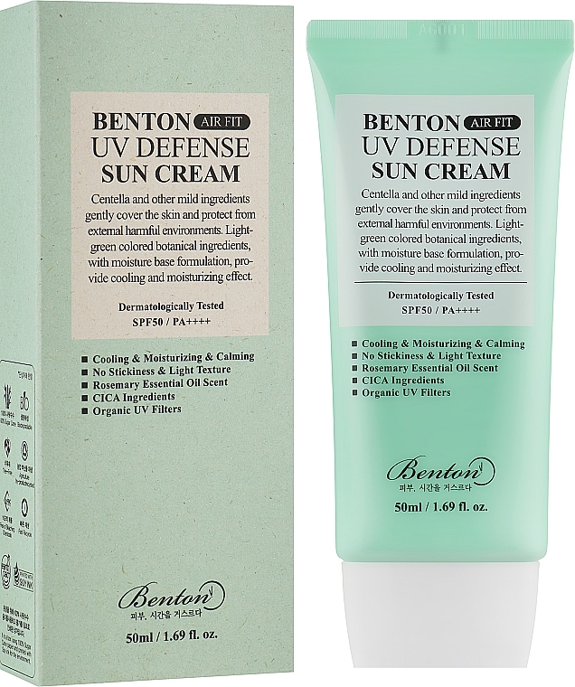 Sunscreen - Benton Air Fit UV Defense Sun Cream SPF50+/PA++++ — photo N7