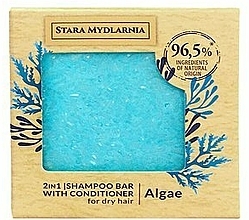 Fragrances, Perfumes, Cosmetics Seaweed Shampoo-Conditioner Bar - Stara Mydlarnia Algae 2in1 Shampoo Bar