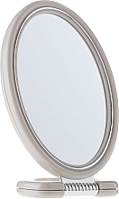 Fragrances, Perfumes, Cosmetics Double-Sided Oval Mirror on Stand, 11x15cm, gray - Donegal Mirror