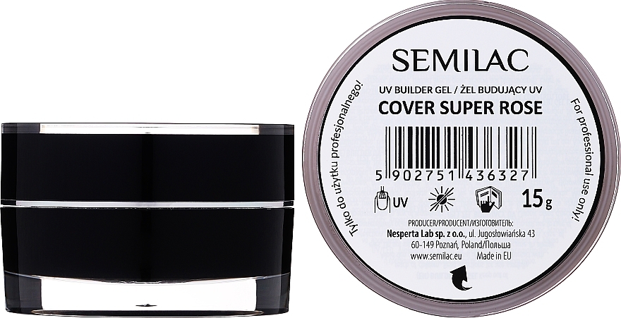 Builder Gel for Nail Extension - Semilac UV Builder Gel Cover — photo N6