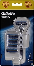 Fragrances, Perfumes, Cosmetics Shaving Razor with 4 Refill Cartridges - Gillette Mach3 Turbo Special Pack