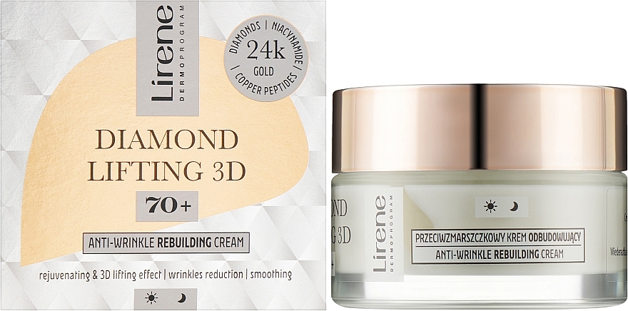 Revitalizing Face Cream 70+ - Lirene Diamond lifting 3D Cream — photo N2