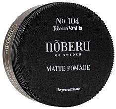Matte Hair Styling Pomade - Noberu Of Sweden No 104 Tobacco Vanilla Matte Pomade — photo N1