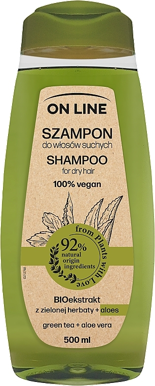 Green Tea & Aloe Shampoo for Dry Hair - On Line Shampoo — photo N1