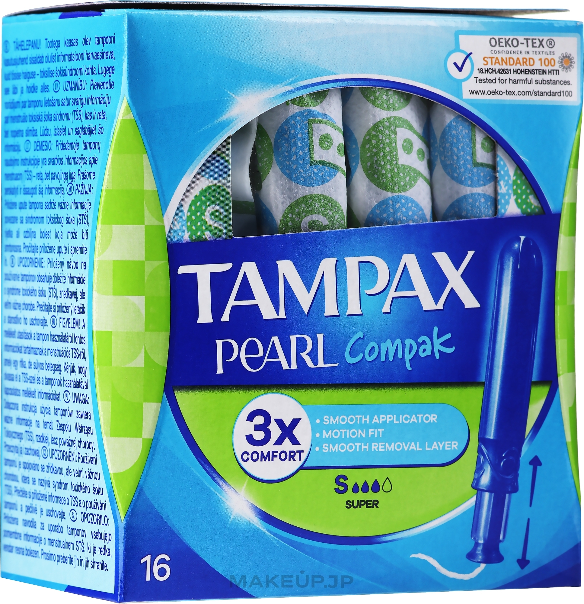 Tampons with Applicator, 16 pcs - Tampax Compak Pearl Super — photo 16 szt.