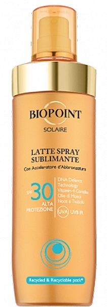 Milk Body Spray SPF 30 - Biopoint Solaire Latte Spray Sublimante SPF 30 — photo N1