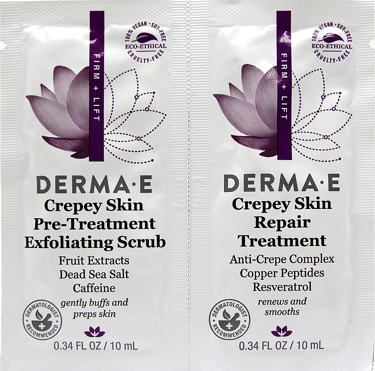 Sample Set - Derma E Crepey Skin (scrub/10ml + treatment/10ml) — photo N1