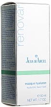 Fragrances, Perfumes, Cosmetics Moisturizing Hyaluronic Acid Mask - Jean d'Arcel Renovar Hyaluron Face Mask