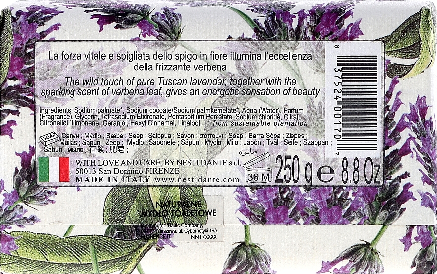 Lavender and Verbena Scented Soap - Nesti Dante Romantica — photo N2