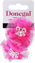 Fragrances, Perfumes, Cosmetics Hair Tie Set, FA-5602, 2 pcs., dark pink bears - Donegal