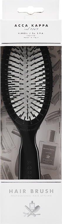 Hair Brush, black - Acca Kappa Oval Brush Nude Look — photo N1