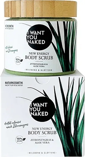 Body Scrub 'Lemon Grass & Aloe Vera' - I Want You Naked New Energy Body Scrub — photo N2