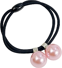 Fragrances, Perfumes, Cosmetics Double Hair Tie with Pink Pearls, black - Lolita Accessoires