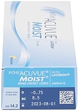 1-Day Contact Lenses, curvature 8.5, 30 pcs - Acuvue 1-Day Moist With Lacreon Johnson & Johnson — photo N2