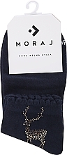 Fragrances, Perfumes, Cosmetics Women's 3/4 Socks 'Deer', dark blue - Moraj