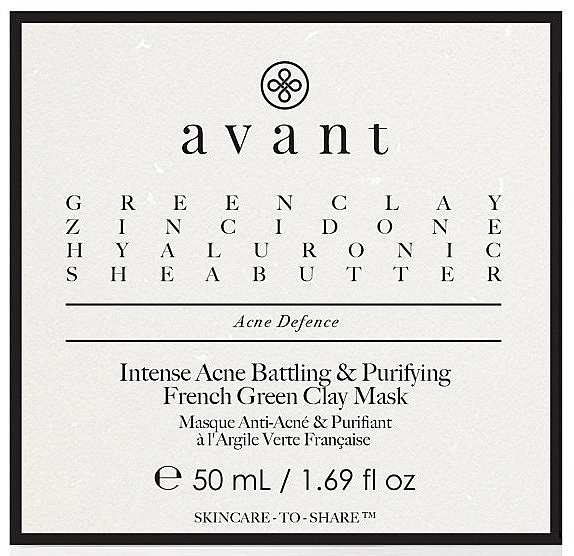 Intensive Anti-Acne Mask with Green Clay - Avant Intense Acne Battling & Purifying French Green Clay Mask — photo N3