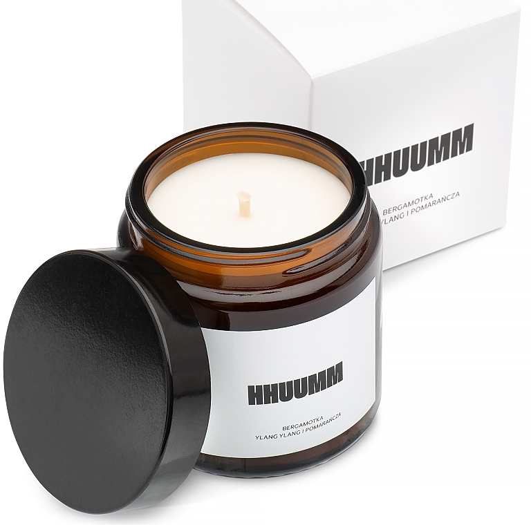 Natural Soy Candle with Bergamot, Ylang-Ylang & Orange Scent - Hhuumm — photo N3