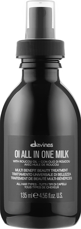 Hair Milk-Spray - Davines Oi Multi Benefit Beauty Treament All In One Milk With Roucou Oil — photo N2