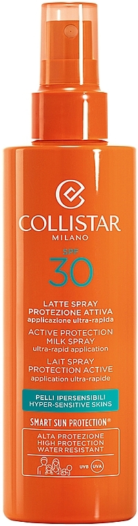 Sunscreen Spray SPF30 - Collistar Sun Care Active Protection Milk Spray Ultra-Rapid Application SPF30 — photo N7