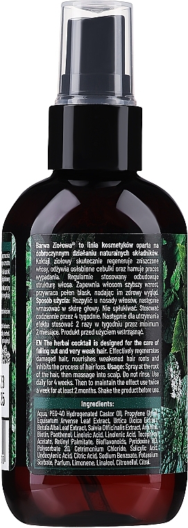 Herbal Cocktail-Spray for Weak Hair - Barwa Herbal Cocktail — photo N2