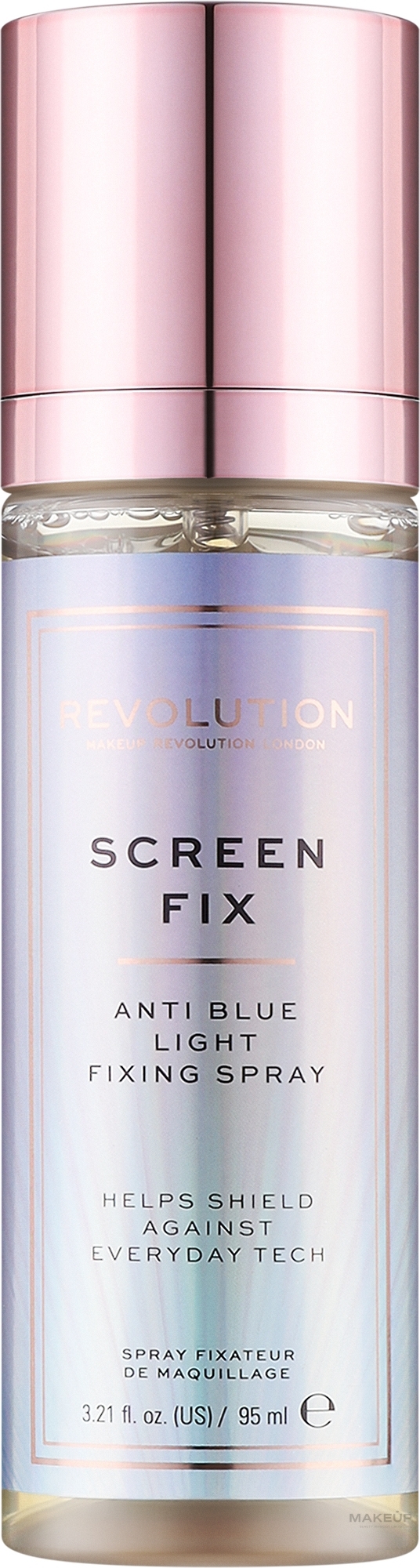 Setting Spray - Makeup Revolution Protect Screen Fix Anti Blue Light Fixing Spray — photo 95 ml