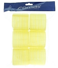 Jumbo Velcro Rollers, yellow, d66 - Comair — photo N1
