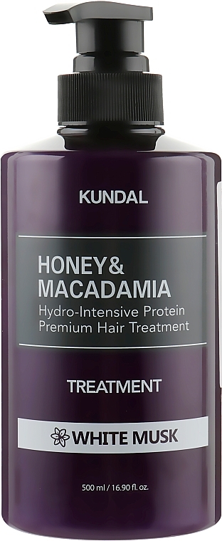 White Musk Conditioner - Kundal Honey & Macadamia Treatment White Musk — photo N5