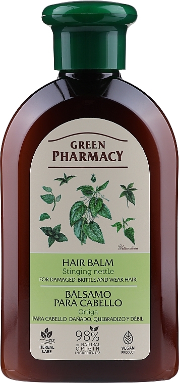 Brittle, Damaged & Tired Hair Balm-Mask "Stinging Nettle" - Green Pharmacy — photo N1