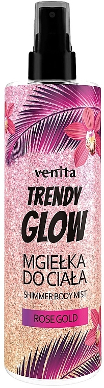 Rose Gold Body Mist - Venita Trendy Glow Shimmer Body Mist — photo N1
