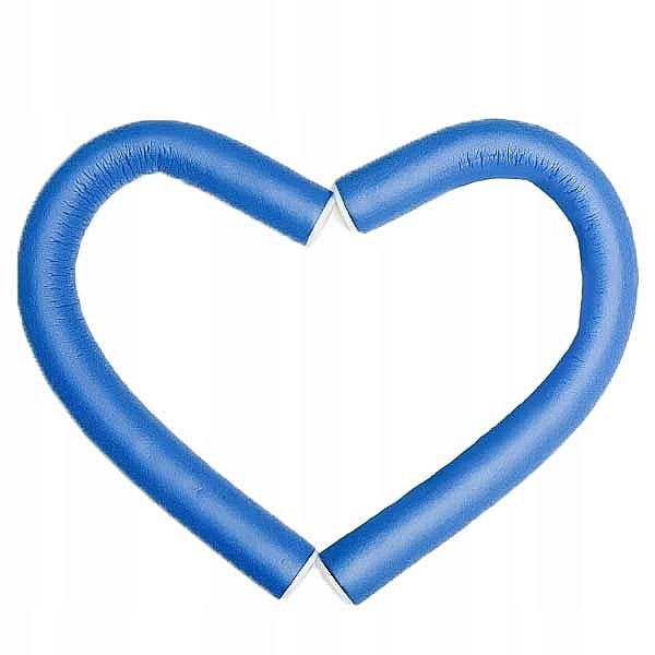 Flexible Curlers, length 18 cm, d14 mm, blue, 10 pcs - Xhair — photo N2
