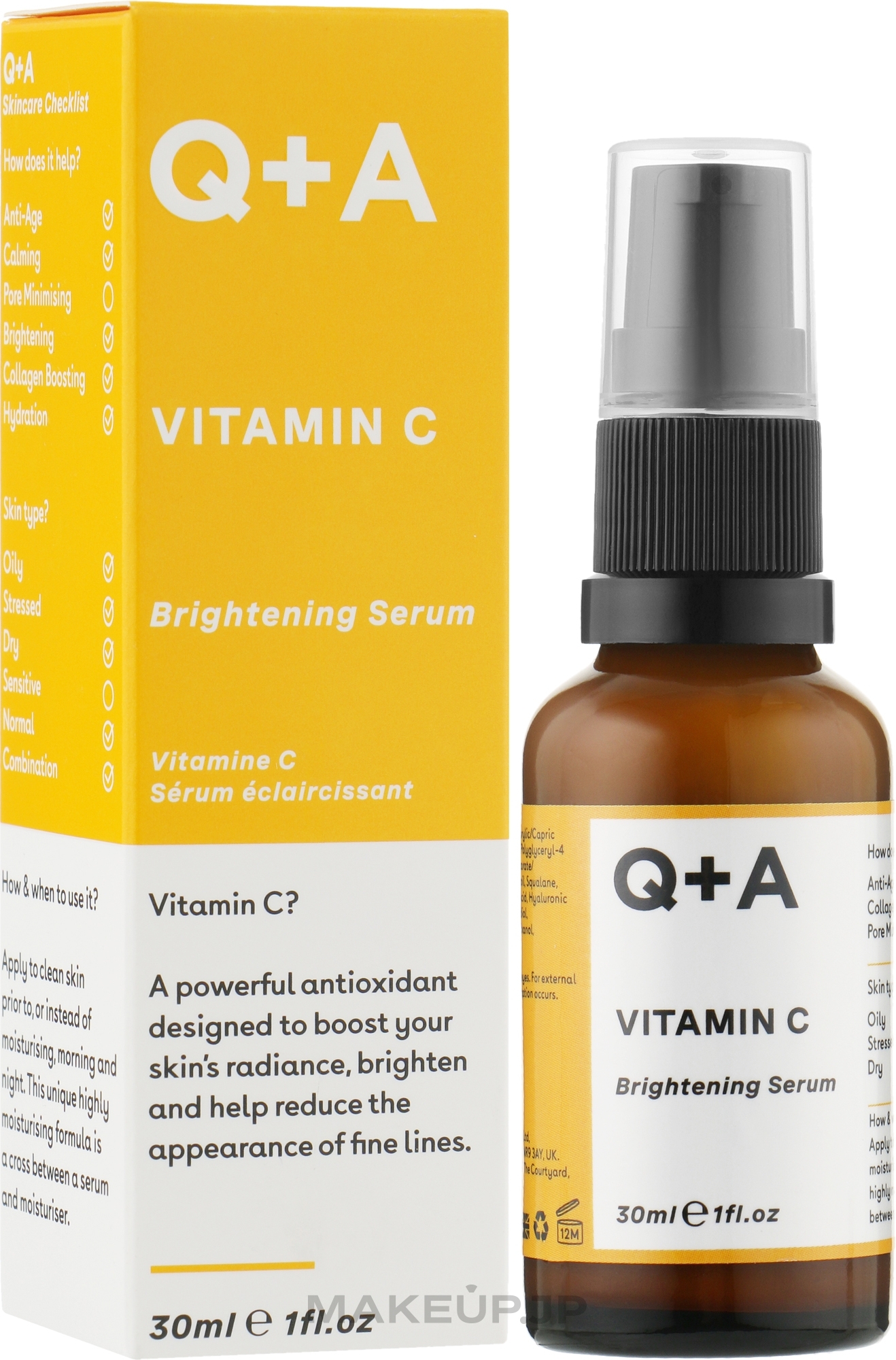 Brightening Face Serum - Q+A Vitamin C Brightening Serum — photo 30 ml