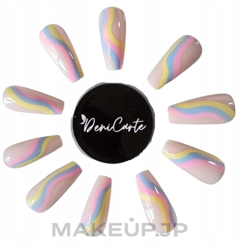 Pastel False Nails, 24 pcs. - Deni Carte 4121 — photo 24 szt.