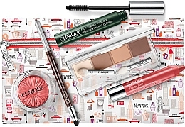 Fragrances, Perfumes, Cosmetics Set - Clinique Non-Stop Looks New York Kit (mascara/7ml + lip/balm/3g + eye/shadow/4.8g + rouge/3.5g + eye/pencil/28g + bag)