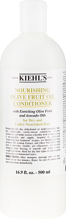 Nourishing Olive Oil Conditioner for Dry Hair - Kiehl's Olive Fruit Oil Nourishing Conditioner — photo N5