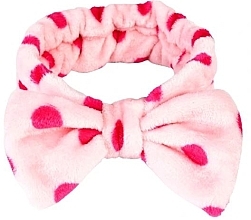 Fragrances, Perfumes, Cosmetics Cosmetic Headband, light pink with polka dots - Deni Carte