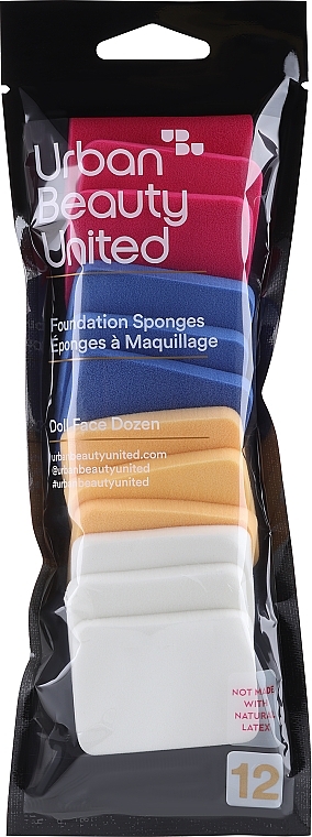 Makeup Sponges, pink + blue + orange + white - UBU Doll Face Dozen, Foundation Sponges — photo N1