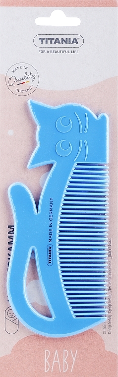 Kids Hair Comb, blue - Titania — photo N1