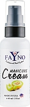 Moisturizing Hand and Cuticle Cream "Melon" - Fayno Manicure Cream — photo N1