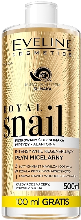 Face Micellar Water - Eveline Cosmetics Royal Snail — photo N1