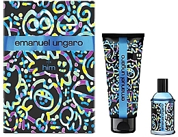 Fragrances, Perfumes, Cosmetics Ungaro Ungaro For Him 2019 - Set (edt/30ml + sh/gel/200ml) 