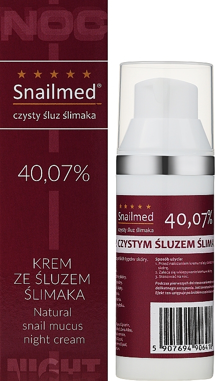 Intensive Moisturizing Night Cream - Snailmed — photo N3