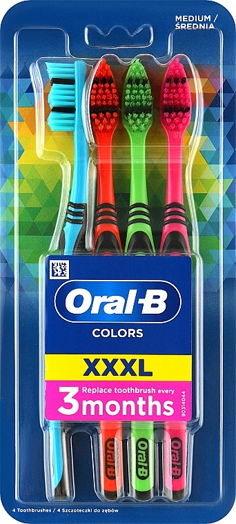 Medium Hard Toothbrush Set - Oral-B Color Collection XXXL — photo N1