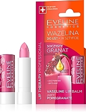 Fragrances, Perfumes, Cosmetics Lip Balm "Pomegranate" - Eveline Cosmetics Lip Therapy Proffesional Vaseline Lip Balm