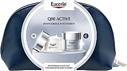 Fragrances, Perfumes, Cosmetics Set - Eucerin Q10 Active Christmas 2023 (d/cr/50ml + n/cr/50ml + pouch)