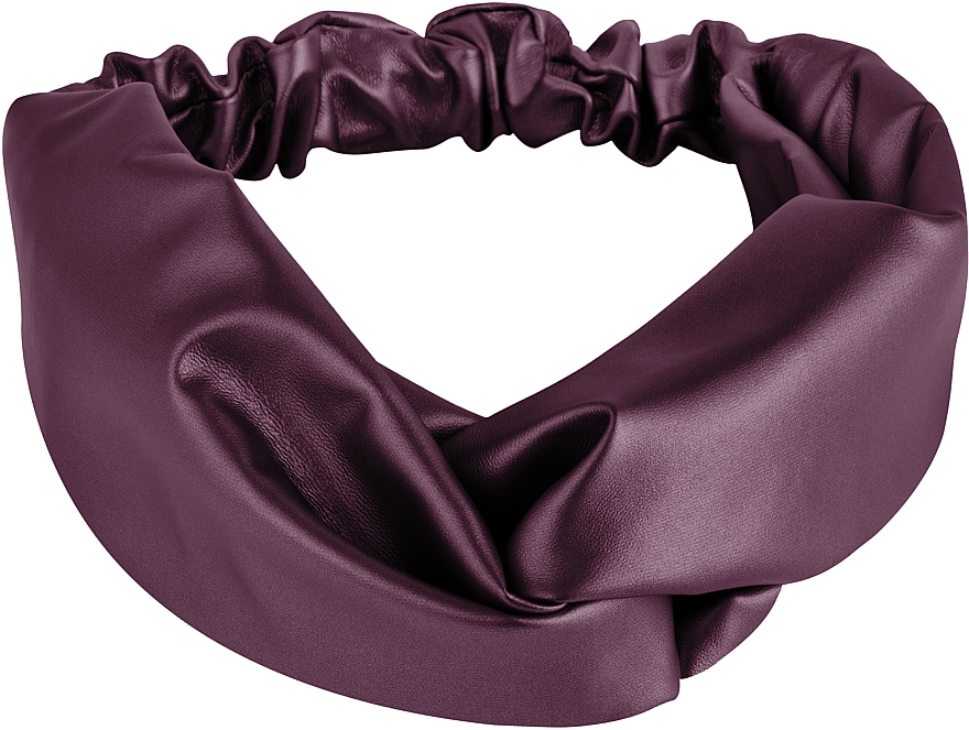 Faux Leather Twist Headband, marsala - MAKEUP Hair Accessories — photo N1