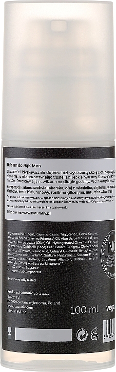 Hand Lotion - Naturativ Men Hand Balm — photo N2